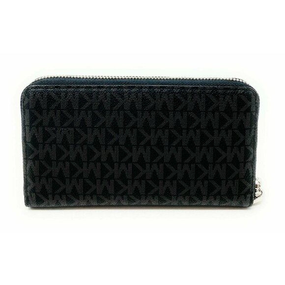 S Michael Kors Jet Set Travel Signature Phone Wallet Wristlet Black 35F8STVW9B
